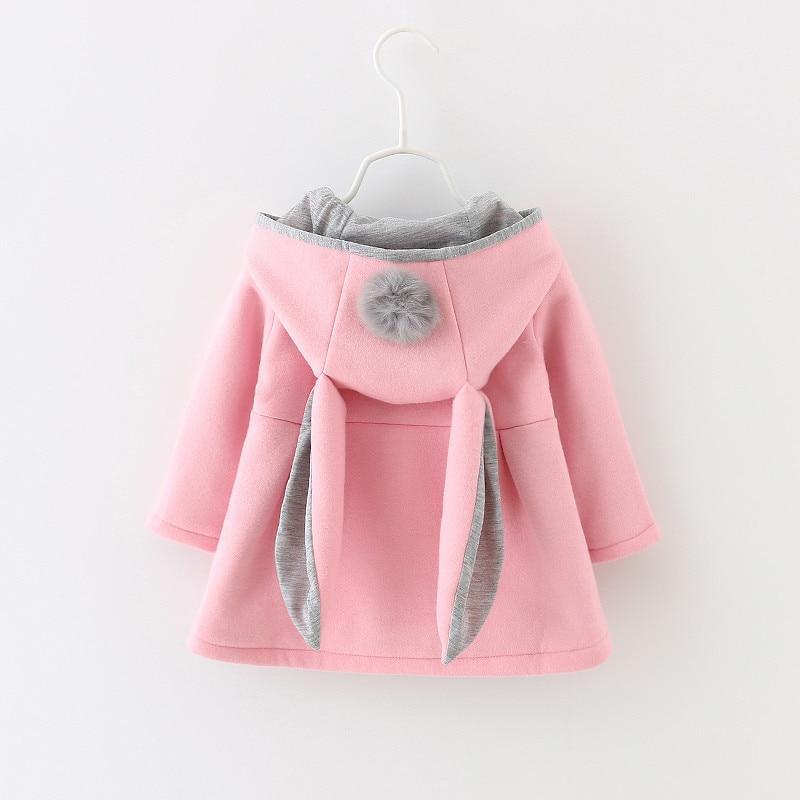 Manteau de luxe de haute qualité pour bébés filles, manteau de princesse pour l'hiver et le printemps, veste à capuche avec oreilles de lapin, vêtement d'extérieur décontracté pour bébés filles