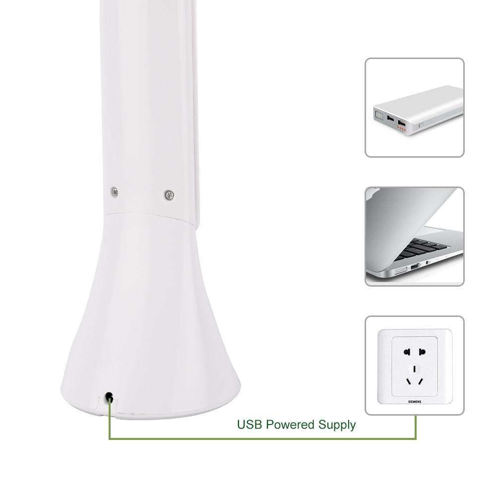 Lampe de table tactile LED STEVVEX pliable alimentée par USB, intensité variable, lampe de bureau LED avec protection oculaire, lampe de lecture pour étudiant, lampe de bureau (blanc)
