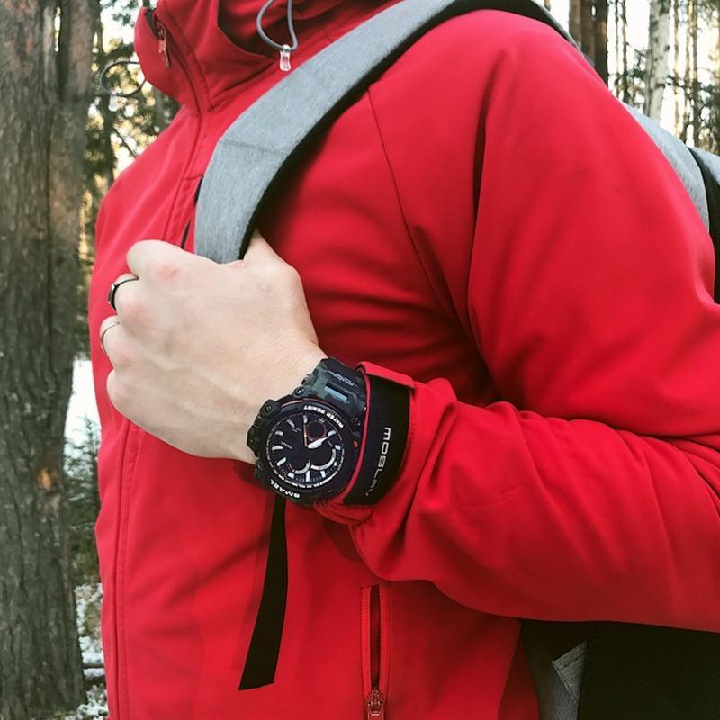 Montre Sport Homme Militaire Vert Armée Moderne Étanche 50M Avec Affichage Numérique LED Style Relogio Masculino
