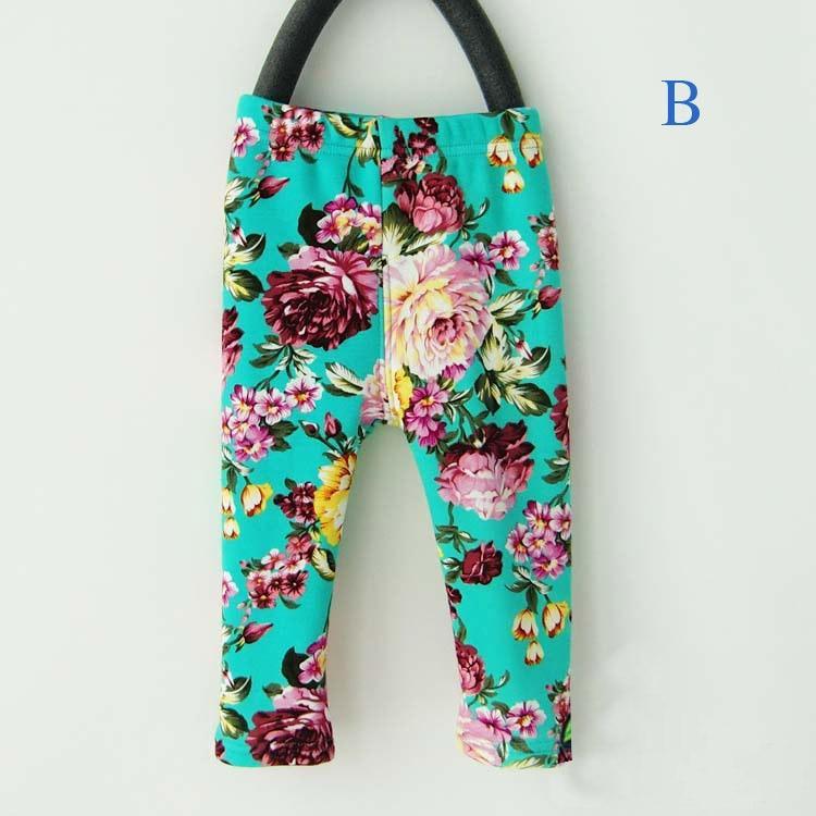 Nouveau design d'imprimé automne de luxe pour leggings d'hiver pour bébés filles de 0 à 2 ans, imprimé floral, pantalon épais décontracté pour vêtements d'enfants, pantalon chaud en coton pour enfants