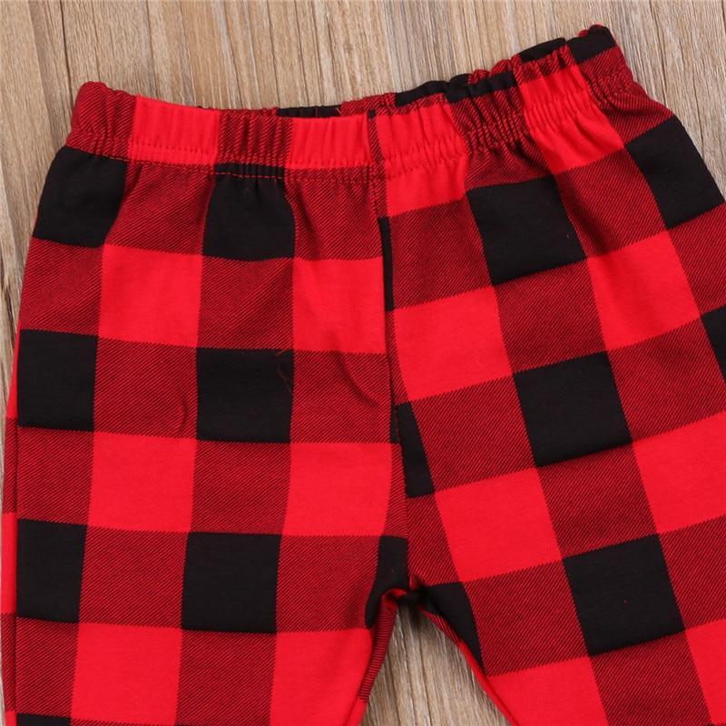 Pantalon rouge moderne pour bébés et enfants - Vêtements mignons pour bébés - Pantalon à carreaux pour filles