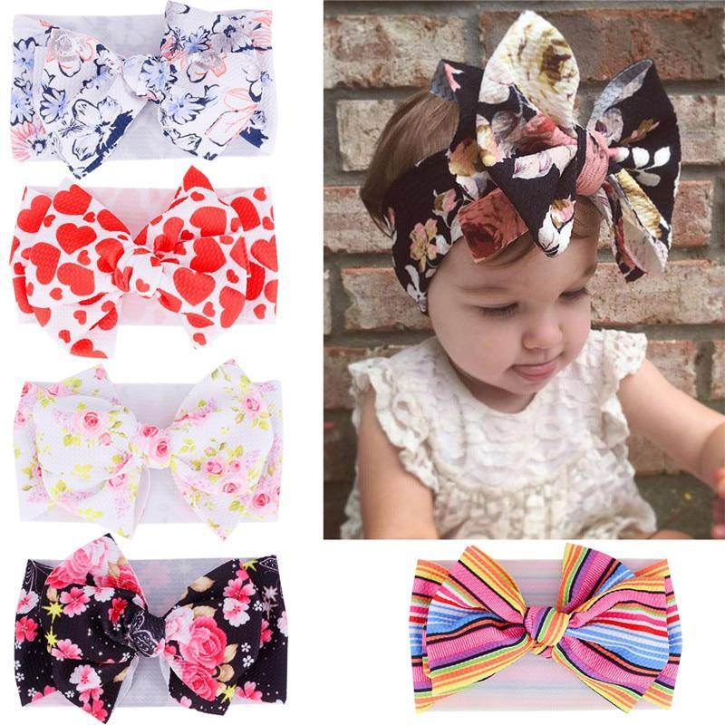 Bandeau Cheveux Bébé Fille Garçon Nouveau-né Nœud Turban Doux et Coloré pour Enfants