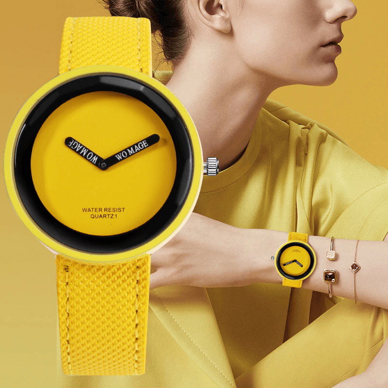 Montre en cuir pour femme et fille – Montre simple