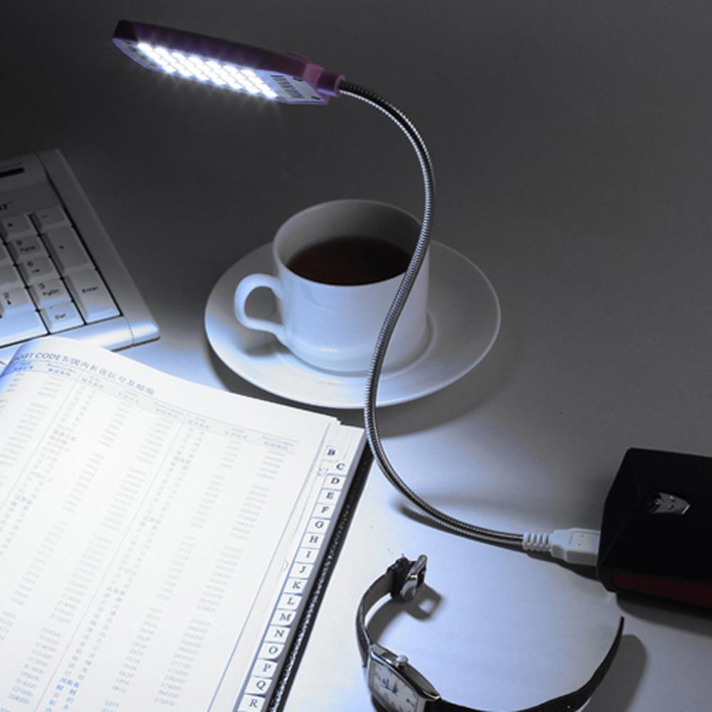 Lampe de lecture flexible à LED STEVVEX, Lampe de lecture USB ultra lumineuse et flexible 4 couleurs pour ordinateur portable et PC