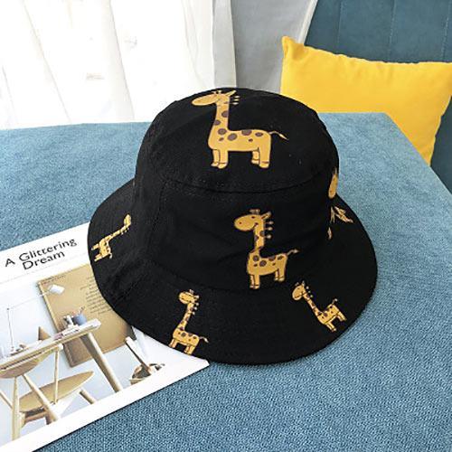 Chapeaux bob pour enfants modernes, chapeau de soleil girafe de dessin animé pour filles et garçons, chapeau de plage d'extérieur, casquette de camping et de pêche pour filles et garçons