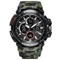 Montre Sport Homme Militaire Vert Armée Moderne Étanche 50M Avec Affichage Numérique LED Style Relogio Masculino