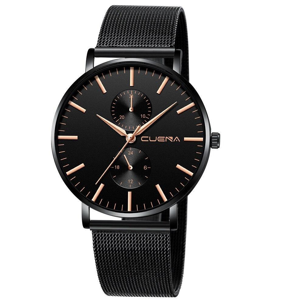 Montre de luxe unisexe classique décontractée en métal, montre en acier inoxydable, montre étanche au design moderne et élégant