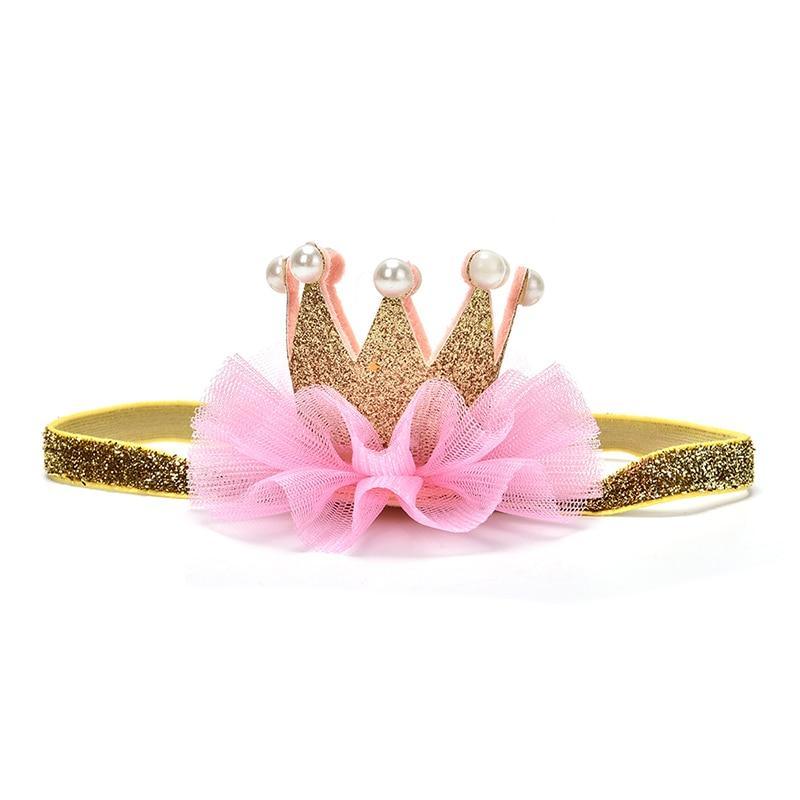 Bandeau Couronne Moderne Luxe Or Princesse Couronne Accessoires Photo Pour Bébé Fille Nouveau-Né Anniversaire