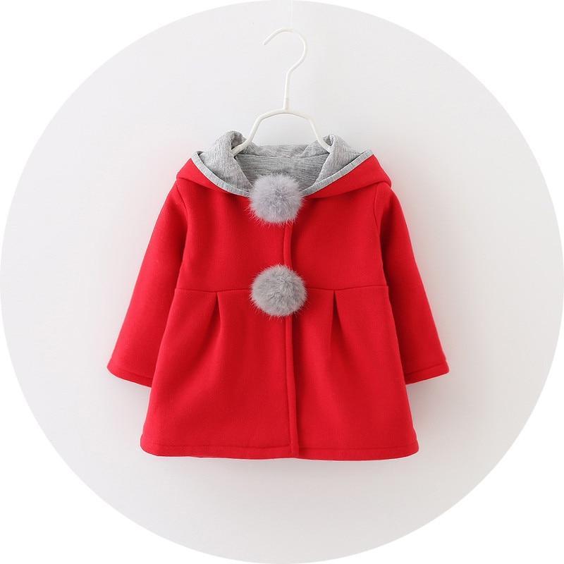 Manteau de luxe de haute qualité pour bébés filles, manteau de princesse pour l'hiver et le printemps, veste à capuche avec oreilles de lapin, vêtement d'extérieur décontracté pour bébés filles