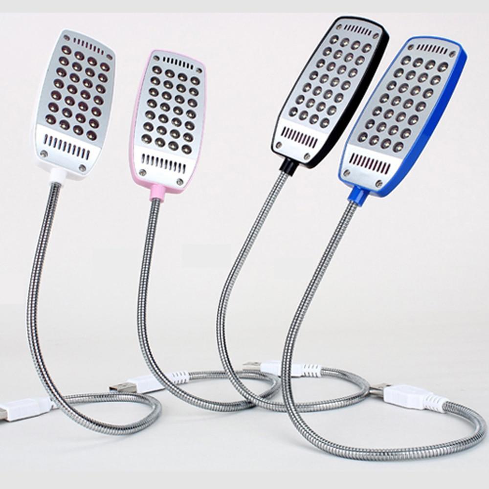 Lampe de lecture flexible à LED STEVVEX, Lampe de lecture USB ultra lumineuse et flexible 4 couleurs pour ordinateur portable et PC
