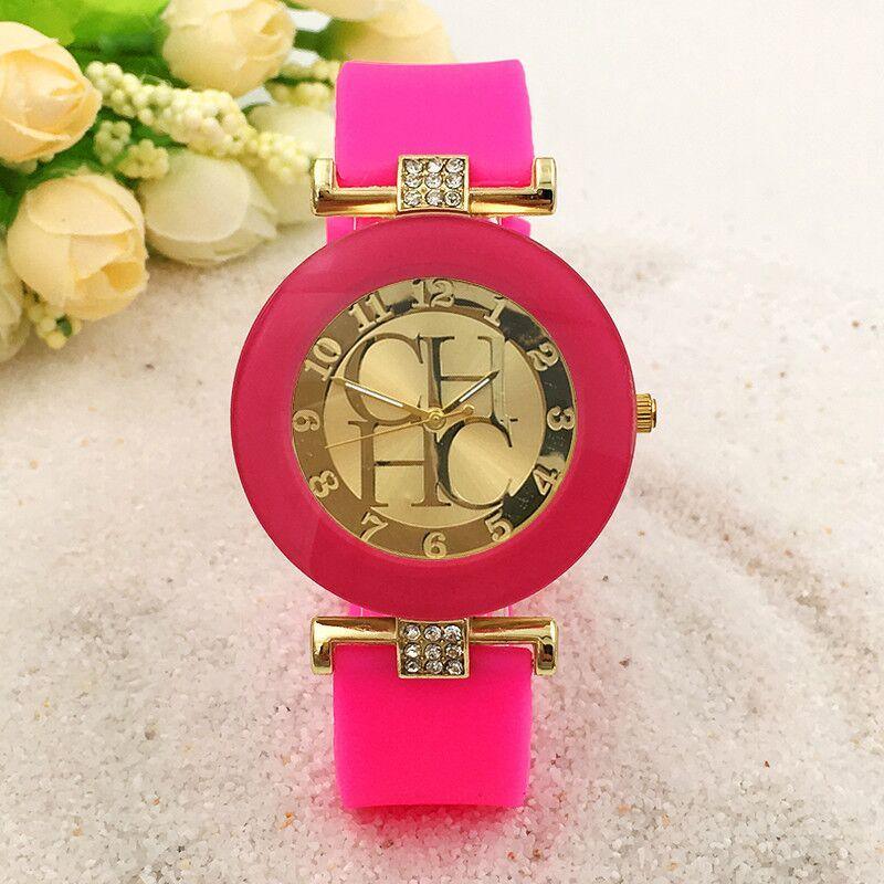 STEVVEX Montre décontractée en cuir simple à quartz pour femmes, montre-bracelet en silicone avec cristaux pour femmes et filles, couleur café