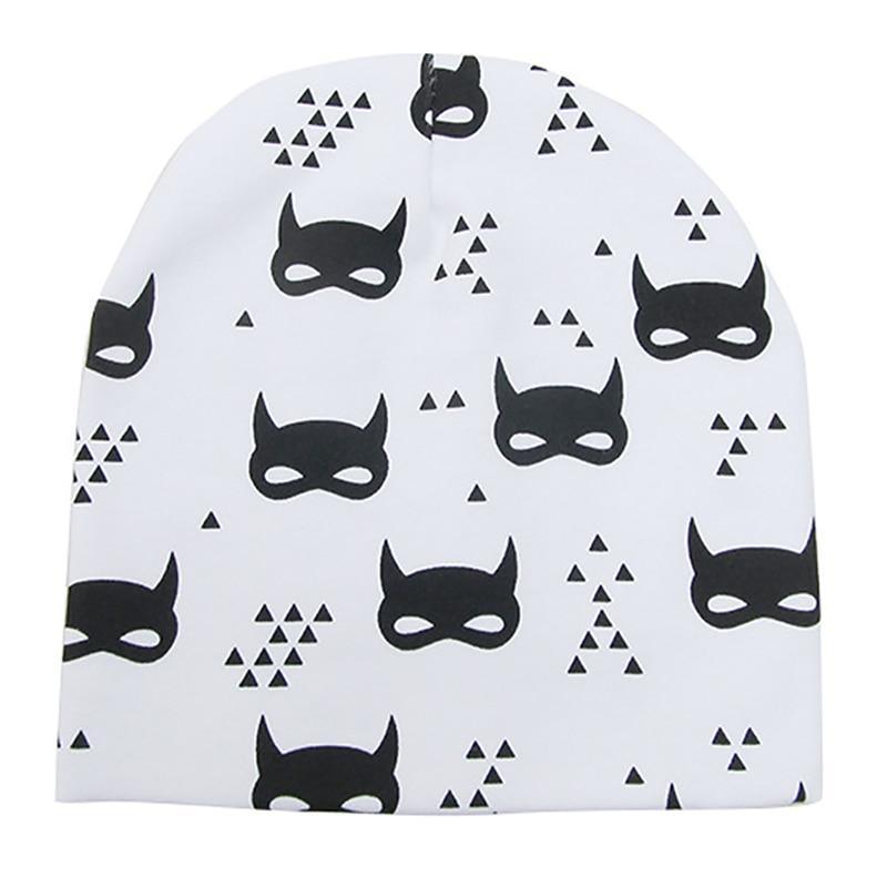 Nouveau Bonnet Bébé Coton Imprimé Dessin Animé Chapeau Nouveau-né Élastique pour Tout-petits Enfants Filles et Garçons