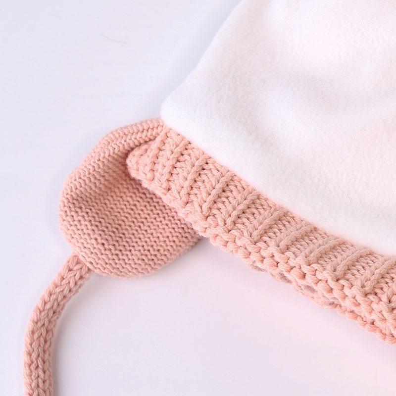 Bonnet Bébé Tricoté Pompon Élégant et Moderne, Épais, Chaud, Cache-Oreilles d'Hiver pour Enfants Garçons et Filles