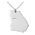 Collier en acier inoxydable de l'État de Géorgie