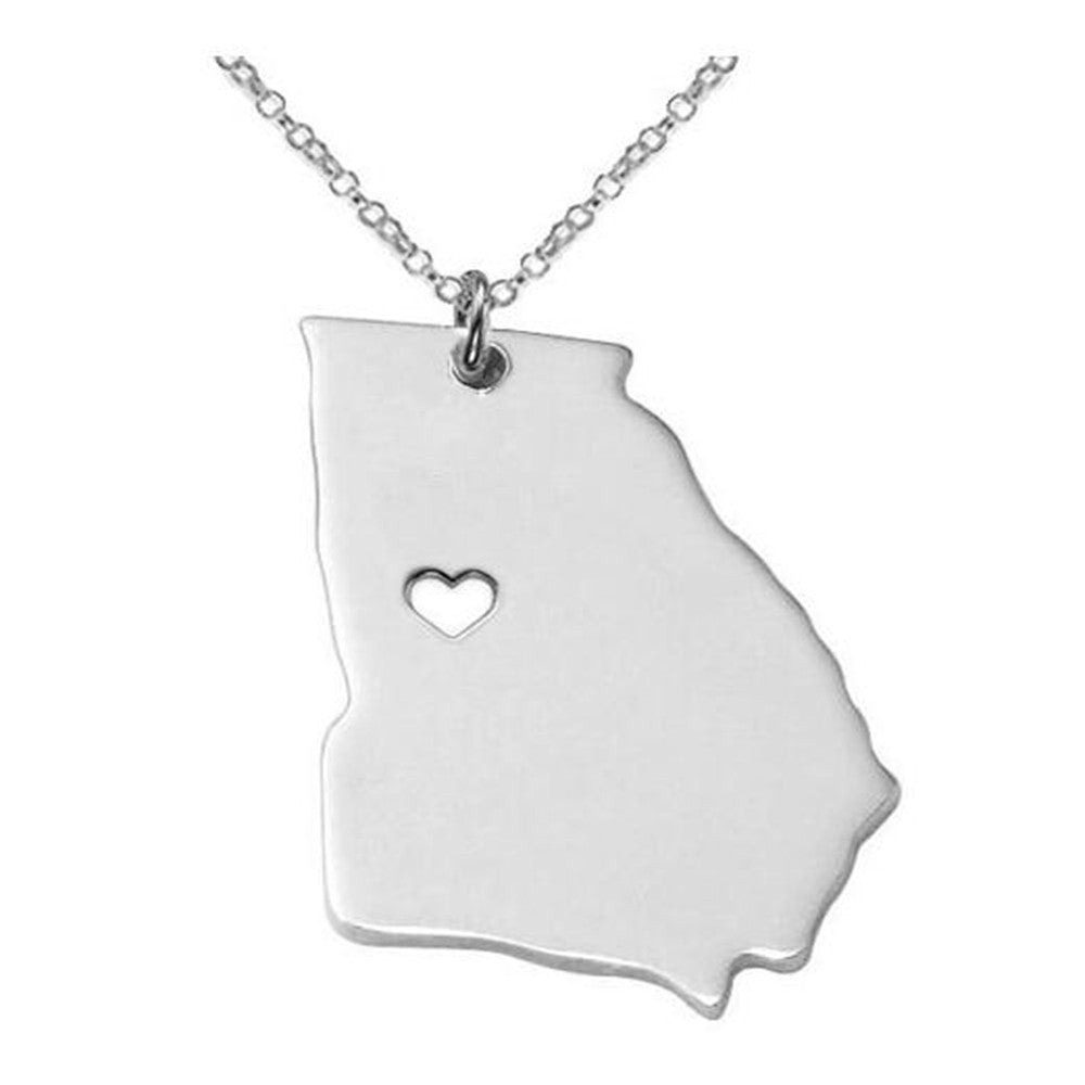Collier en acier inoxydable de l'État de Géorgie