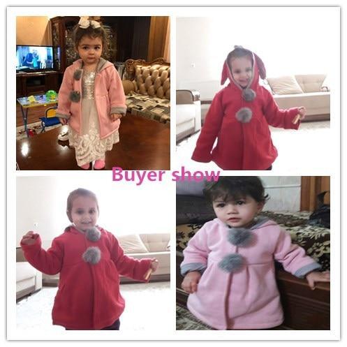Manteau de luxe de haute qualité pour bébés filles, manteau de princesse pour l'hiver et le printemps, veste à capuche avec oreilles de lapin, vêtement d'extérieur décontracté pour bébés filles