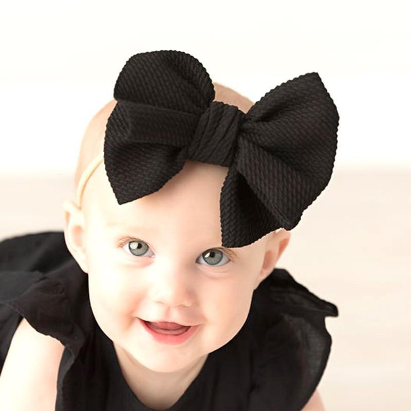 Nouveau bandeau moderne avec nœud désordonné, nœuds de cheveux pour bébés filles, turban avec grand nœud solide pour nourrissons, nœud pour nouveau-nés filles