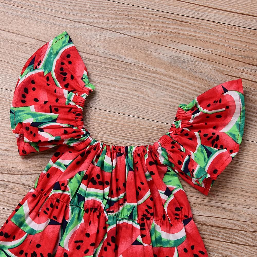 Bébé Nouveau-né Filles Pastèque Imprimé Sans Manches Body Barboteuse Coucher de Soleil Vêtements Décontractés pour Filles