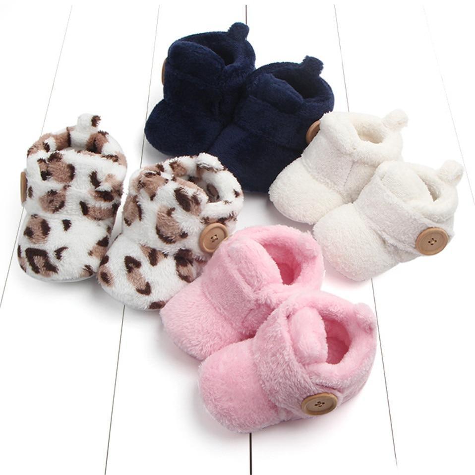 Chaussures de premier pas pour bébé, chaussons souples, chaussures mignonnes, chaussures d'hiver antidérapantes, chaussures chaudes d'automne confortables pour bébé