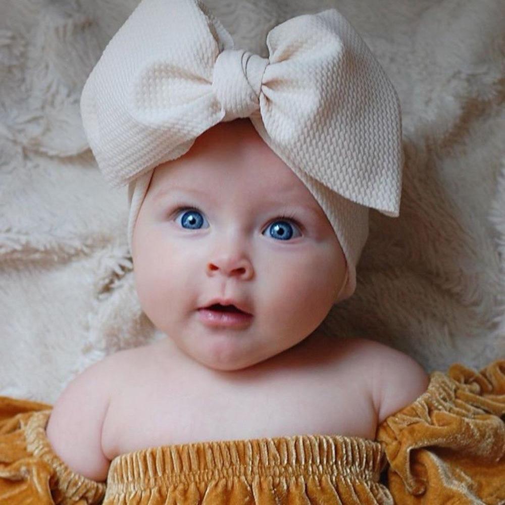 Bandeau Bébé Grande Nœud Filles Enfant Grand Nœud Coton Bandeau Cheveux Nouveau-né Pour Bébé