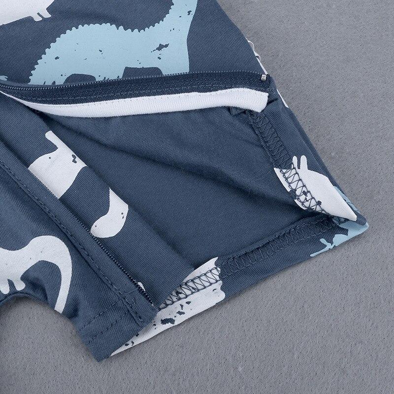 Barboteuse moderne imprimée en coton à manches courtes pour nouveau-né, costumes d'animaux de dessin animé pour bébés filles et garçons