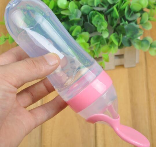 Biberon en silicone de sécurité pour bébés, biberons avec cuillère, tasse de supplément alimentaire pour bébés
