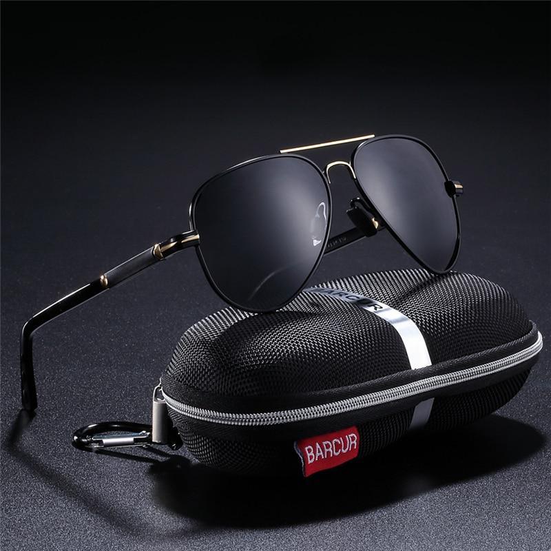 Lunettes de Soleil Aviateur Luxe pour Homme Polarisées Style Pilote Accessoires Homme Conduite Pêche Randonnée Protection UV400