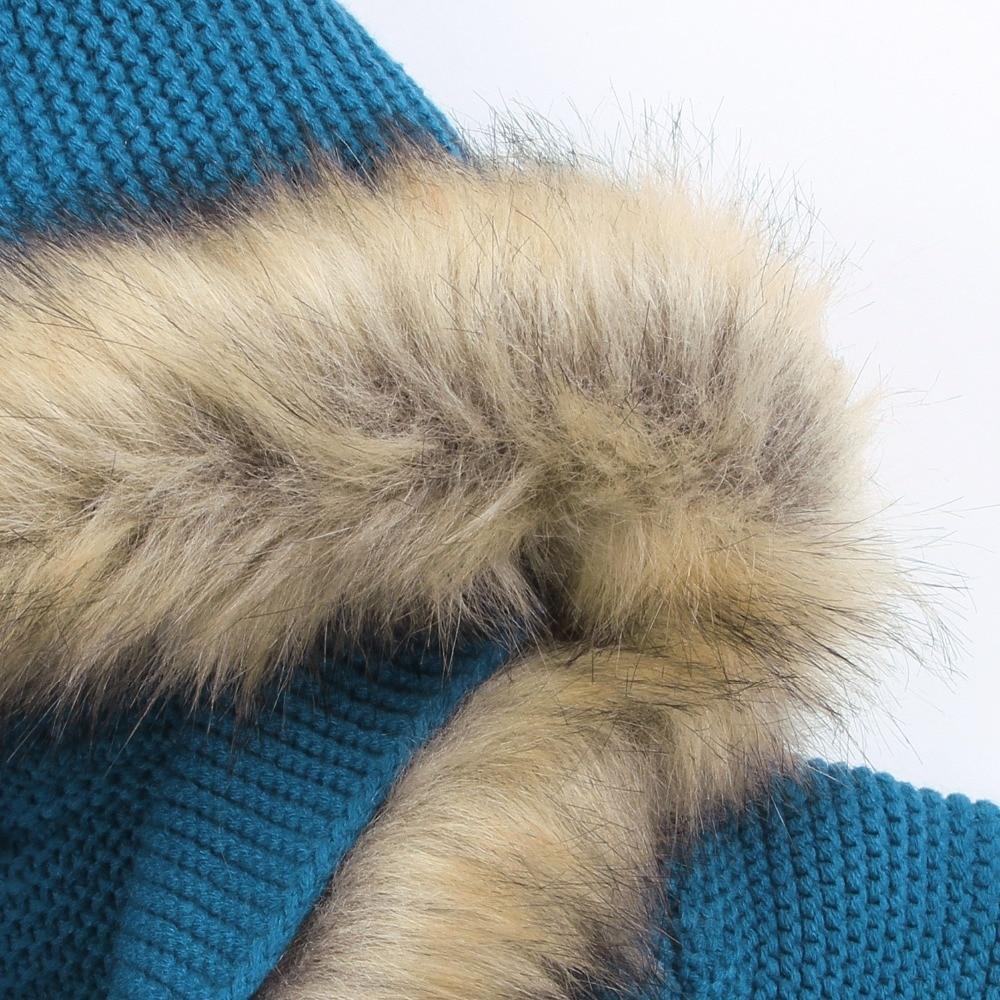 Gilet Moderne Tricoté Chaud d'Hiver à Manches Longues et Capuche pour Nouveau-né, Combinaison Veste et Manteau