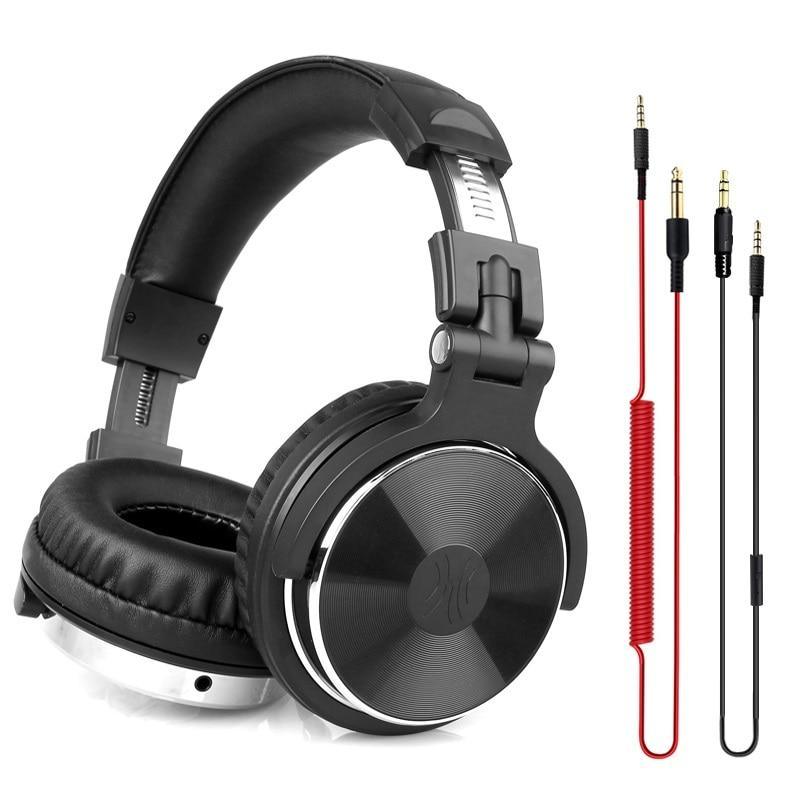 Casque de studio professionnel Casque DJ stéréo Casque de monitoring de studio Casque de jeu Câble 3,5 mm 6,3 mm Pour smartphones et PC