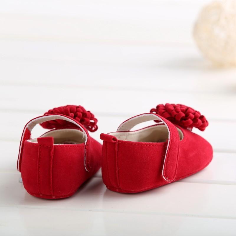 Chaussures pour bébé nouveau-né en couleurs bonbon, pour petite princesse, avec grande fleur, semelle souple antidérapante
