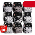 Lot de 9/6 couches lavables modernes en tissu de charbon de bambou pour bébés garçons et filles au design moderne