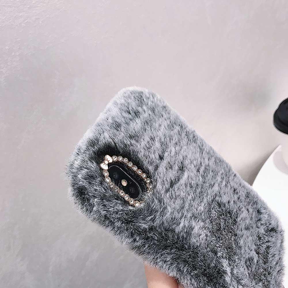 Étui cadeau Fashion Lady pour iPhone 14 13 12 XS Max XR X 11 Pro Max SE Coque chaude en fourrure duveteuse pour iPhone 6 7 8 Plus Coque de téléphone Housse arrière de protection en fourrure duveteuse