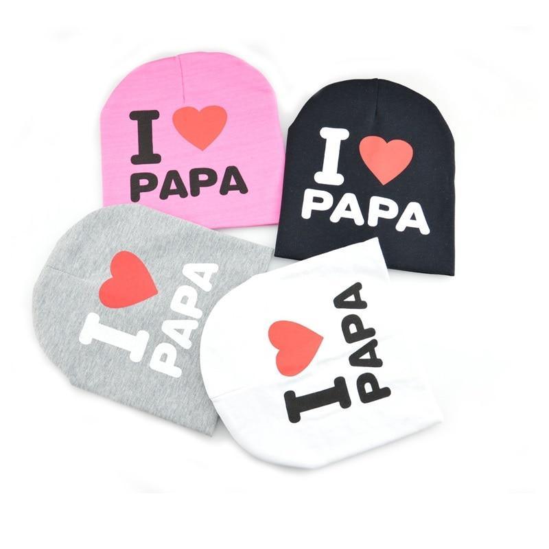 Bonnet tricoté chaud en coton moderne et populaire pour bébés, casquette pour enfants en bas âge et bébés, casquette pour filles et garçons, motifs "I love Mama", chapeau de bébé design