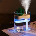 Humidificateur d'air ultrasonique 160ML, Cactus transparent, lumière colorée, diffuseur d'huile essentielle USB, purificateur de voiture, fabricant de brume aromatique