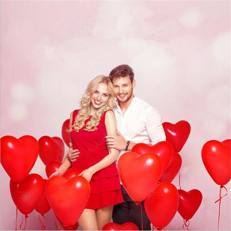 Lot de 100 ballons rouges et roses de 10 pouces en forme de cœur pour mariage, fête et célébration, ballons gonflables en latex à l'hélium pour la Saint-Valentin et anniversaire