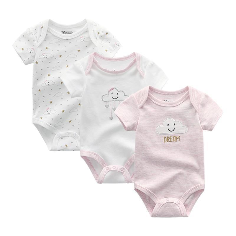 Ensemble 3 pièces de body pour bébé moderne et tendance - Vêtements de licorne unisexes 0-12 mois - Ensemble barboteuse et combi-pantalon pour enfants et bébés