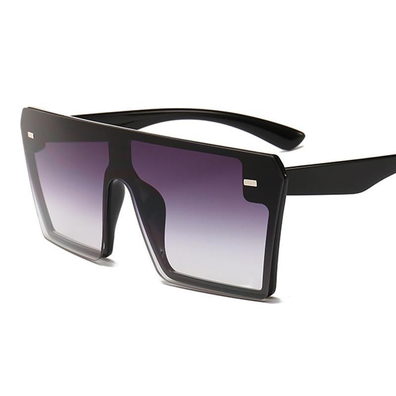 Lunettes de soleil carrées surdimensionnées modernes pour femme et femme, de marque de luxe, mode Gafas Shade avec verres miroirs et protection UV400