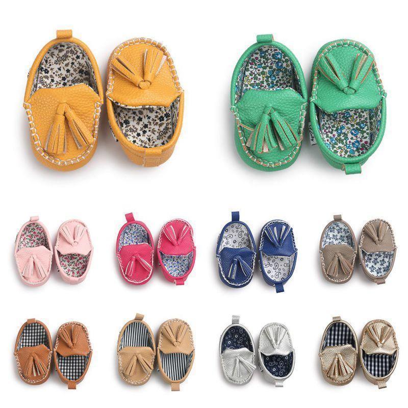 Chaussures Premiers Pas Bébé Naissant Tout-Petit Chaussures Pré-marcheur Bébé Garçon Fille Cuir