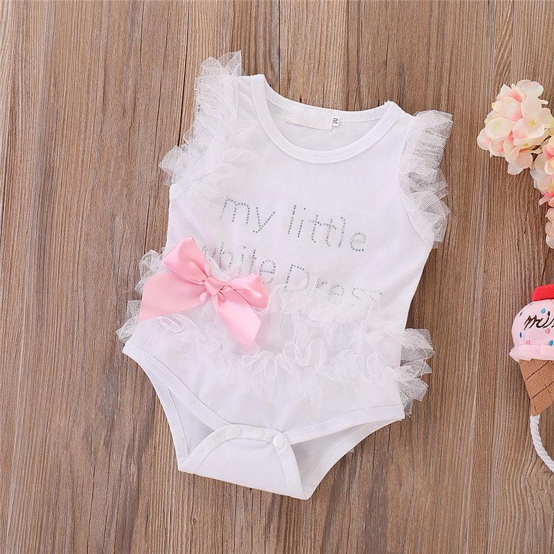 Combinaisons bébé fille sans manches Vêtements bébé d'été Tenue nouveau-né barboteuse pour filles