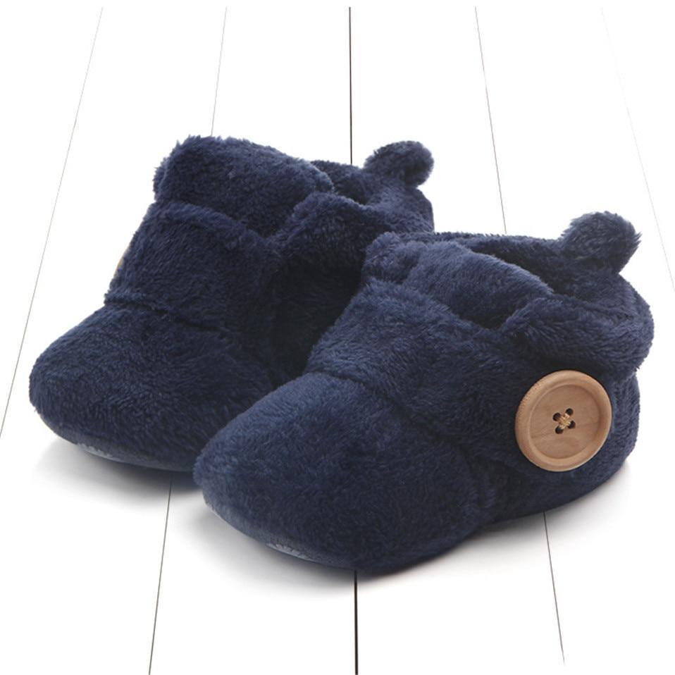 Chaussures de premier pas pour bébé, chaussons souples, chaussures mignonnes, chaussures d'hiver antidérapantes, chaussures chaudes d'automne confortables pour bébé