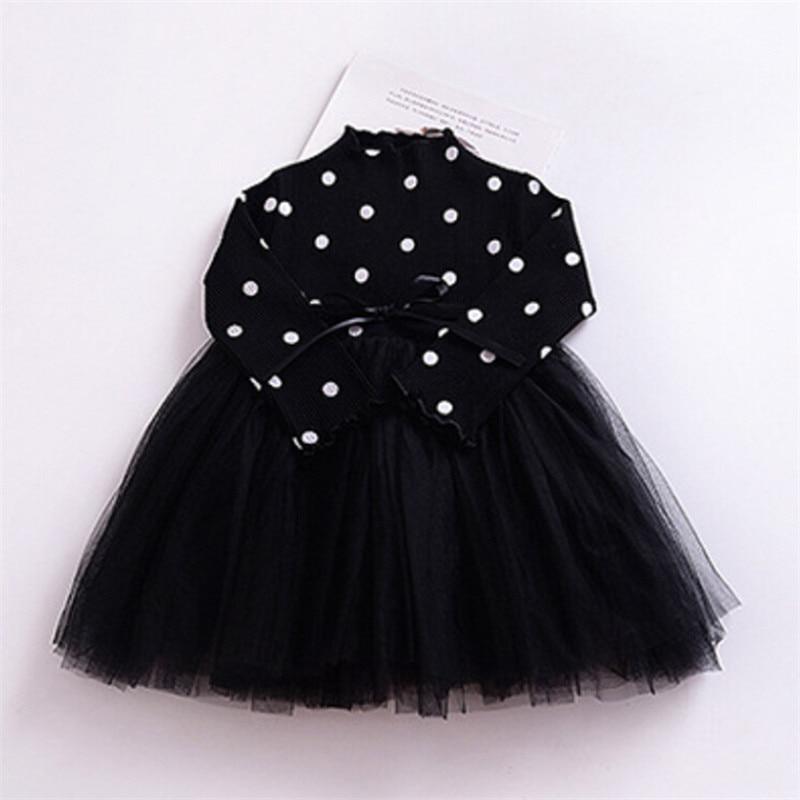 Robe Moderne d'Hiver à Manches Longues et Motifs Floraux pour Bébé Fille (1-5 ans) - Idéale pour une Fête d'Anniversaire