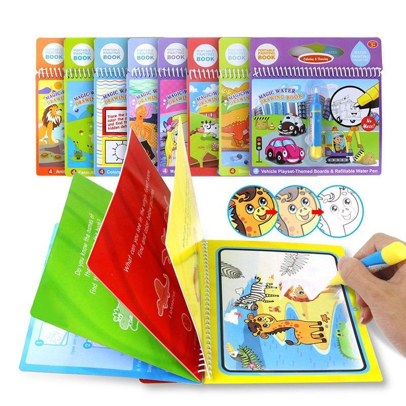 Livres de Dessin Magique, Livres de Coloriage, Doodle et Stylo Magique, Tableau de Peinture, Jouets de Peinture pour Enfants, Cadeaux d'Anniversaire