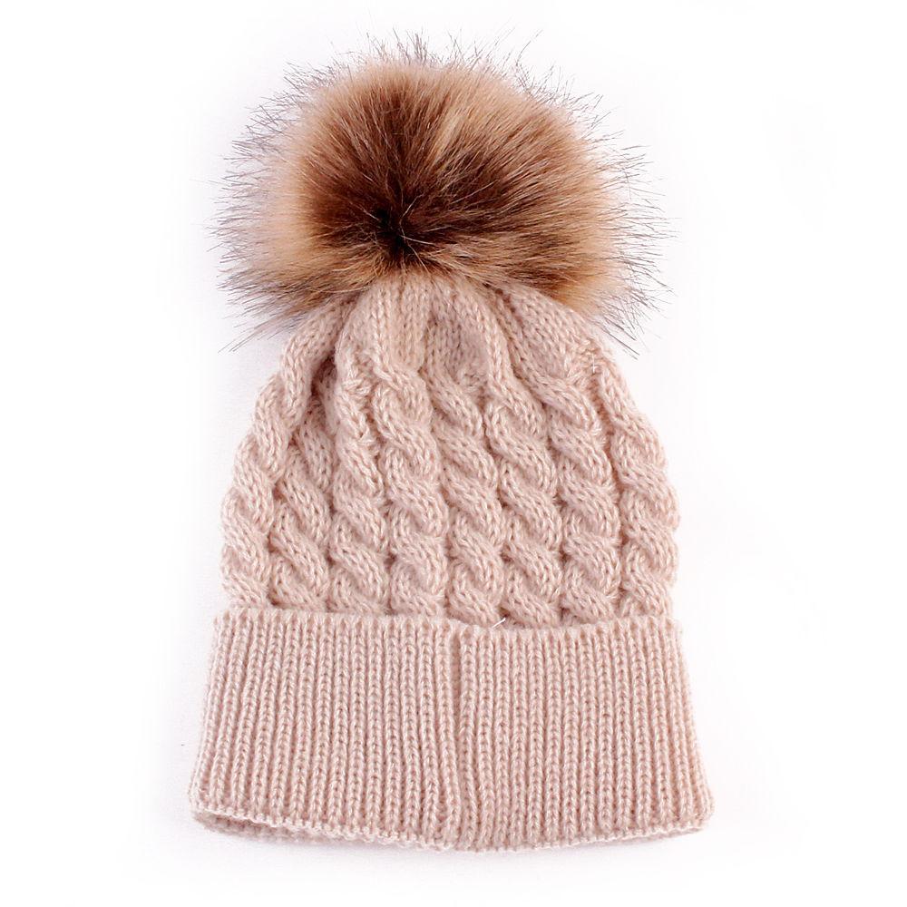 Bonnet tricoté au crochet unisexe tendance et moderne pour bébés filles - Chapeau d'hiver chaud pour enfants