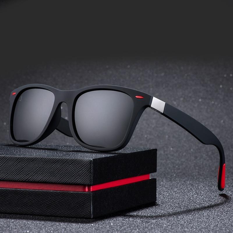 Lunettes de soleil polarisées classiques populaires de sport pour hommes et femmes, de marque, pour la conduite, les soirées, monture carrée avec protection UV400