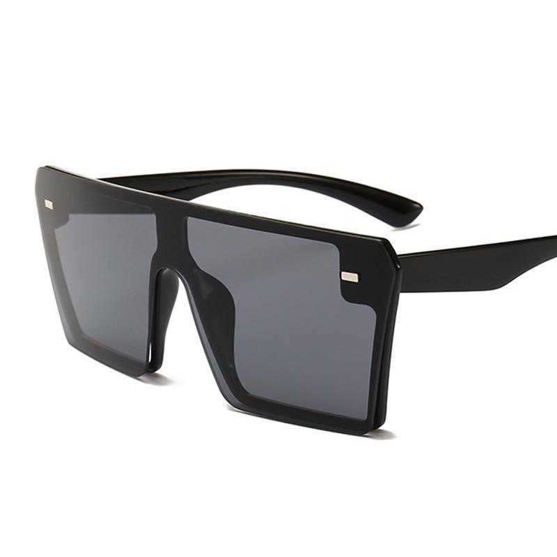 Lunettes de soleil carrées surdimensionnées modernes pour femme et femme, de marque de luxe, mode Gafas Shade avec verres miroirs et protection UV400