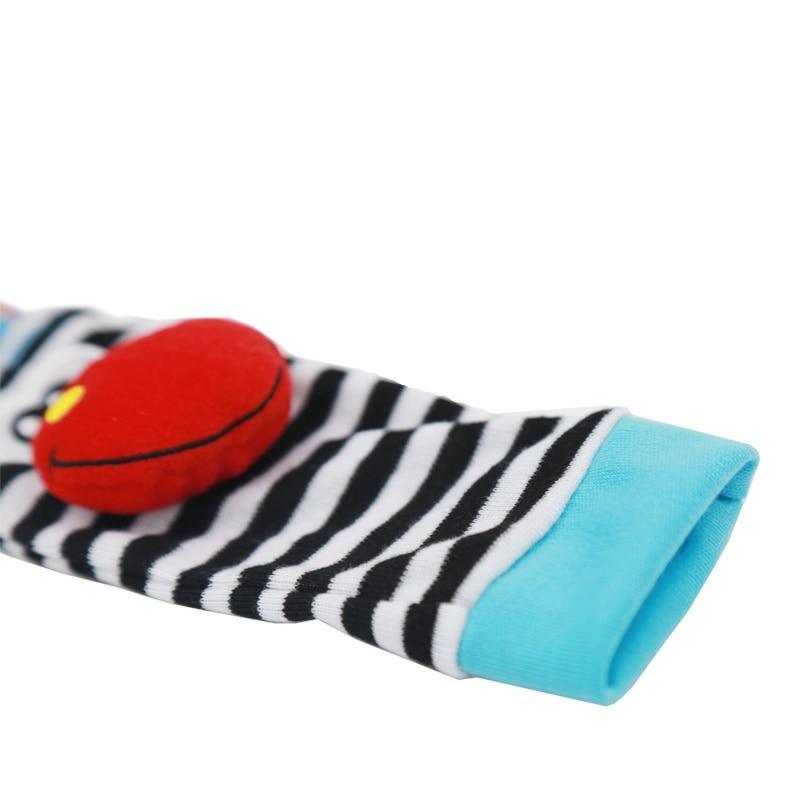 Hochets de poignet colorés Chaussettes pour bébé Jouets hochet Chaussettes pour les pieds Jouet éducatif Cadeau de haute qualité pour bébés