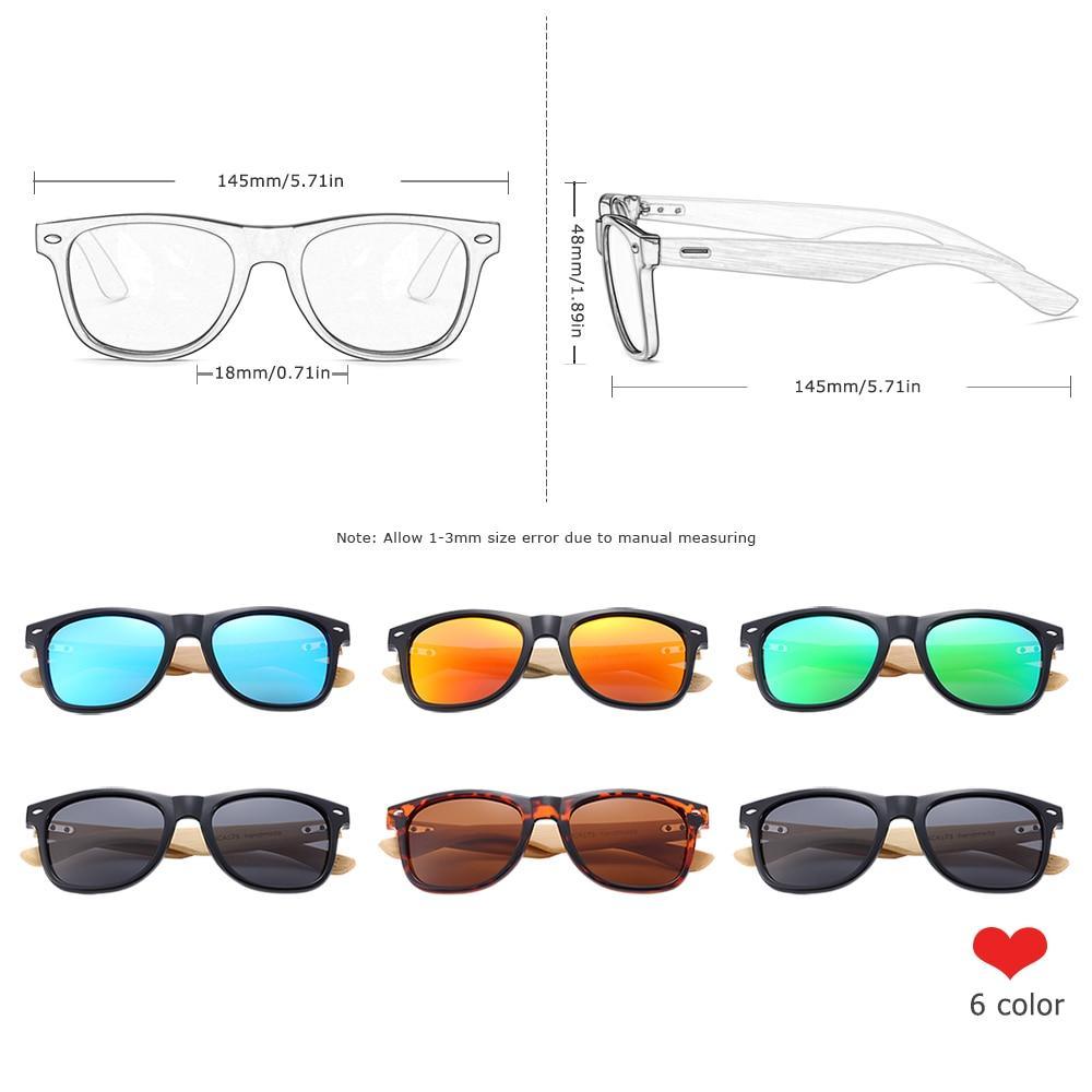 Lunettes de soleil classiques en bambou polarisées faites à la main, naturelles, pour hommes et femmes, lunettes de soleil en bois Oculos de sol masculino avec protection UV400 pour les yeux