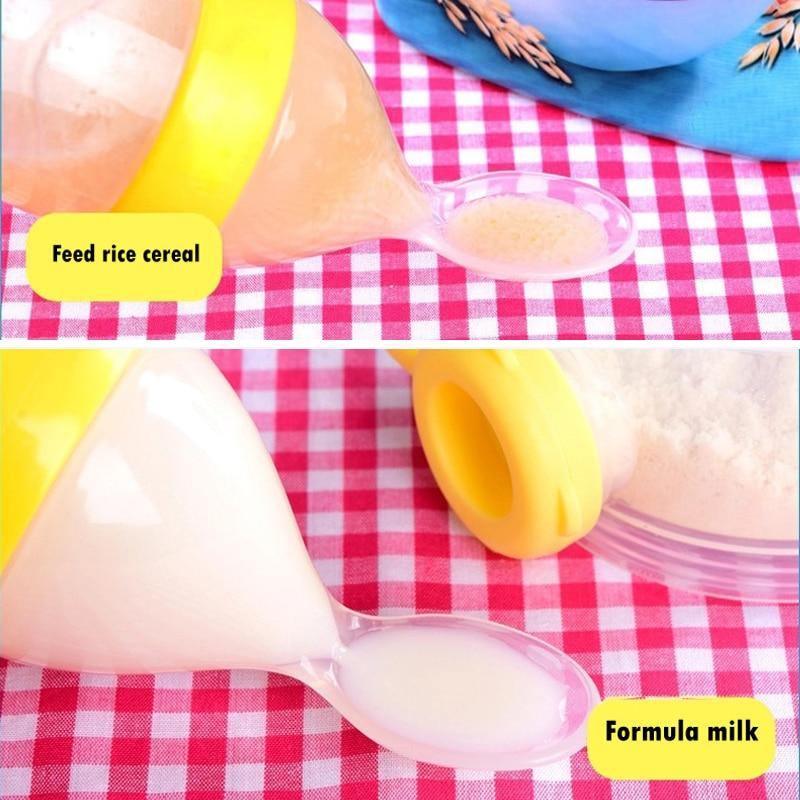 Biberon en silicone de sécurité pour bébés, biberons avec cuillère, tasse de supplément alimentaire pour bébés