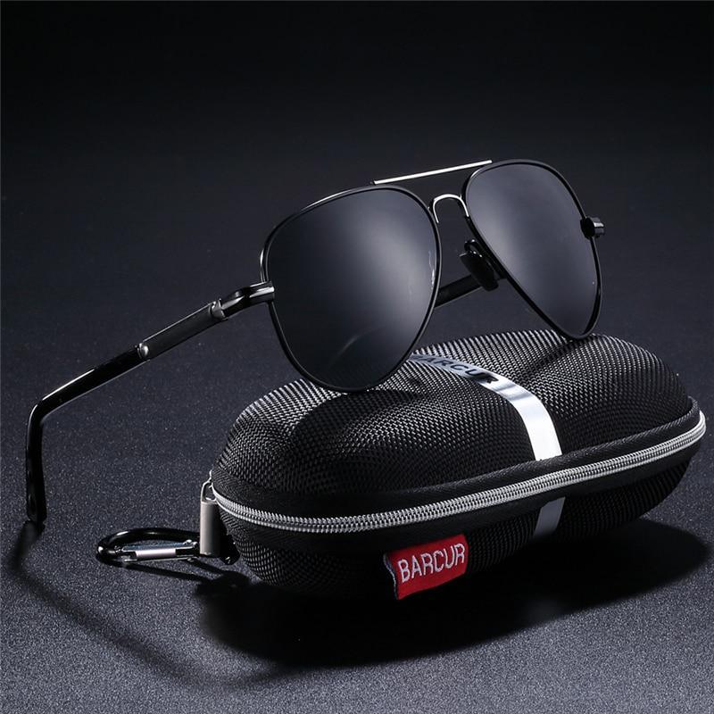 Lunettes de Soleil Aviateur Luxe pour Homme Polarisées Style Pilote Accessoires Homme Conduite Pêche Randonnée Protection UV400