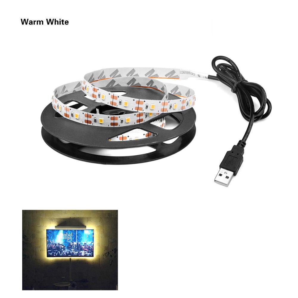 Lampe LED USB STEVVEX avec ruban RVB flexible Rétroéclairage TV Lampe de lecture RVB Ampoule d'ambiance TV Ruban de décoration de bureau Guirlandes 1M 2M 3M 4M 5M